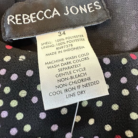 Rebecca Jones Maxi Summer Reversible Polka Dot Dress Size 34 Lightweight - Picture 5 of 14